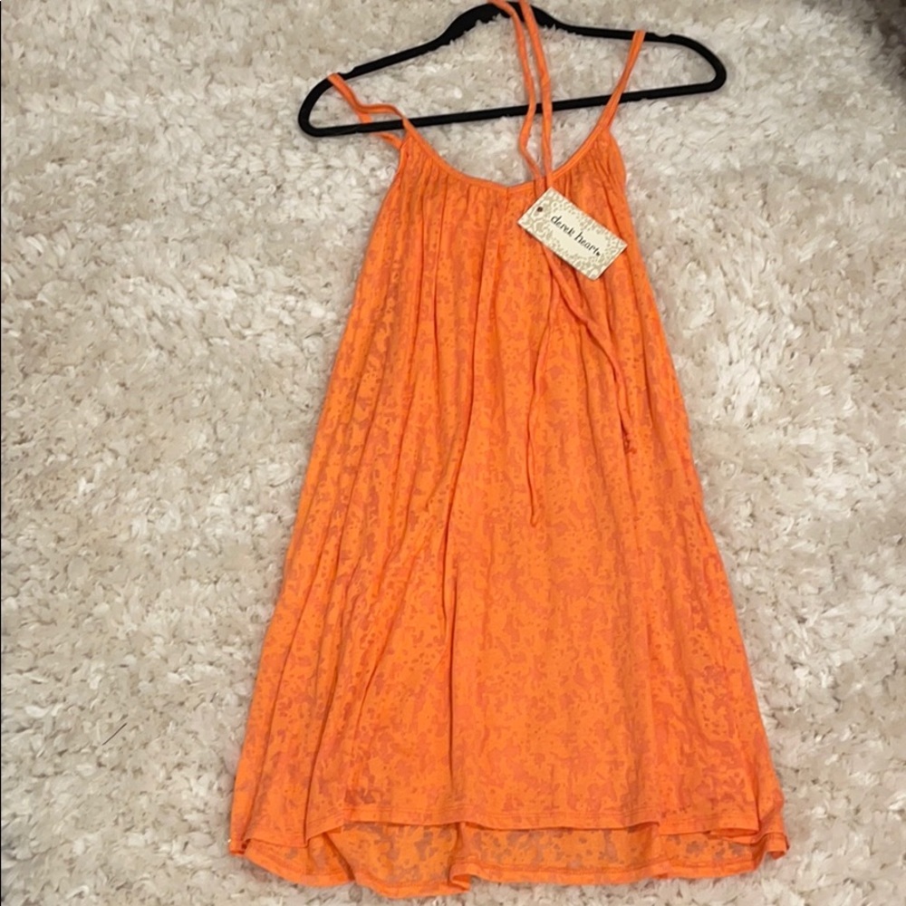 Derek Heart Orange Dress NWT